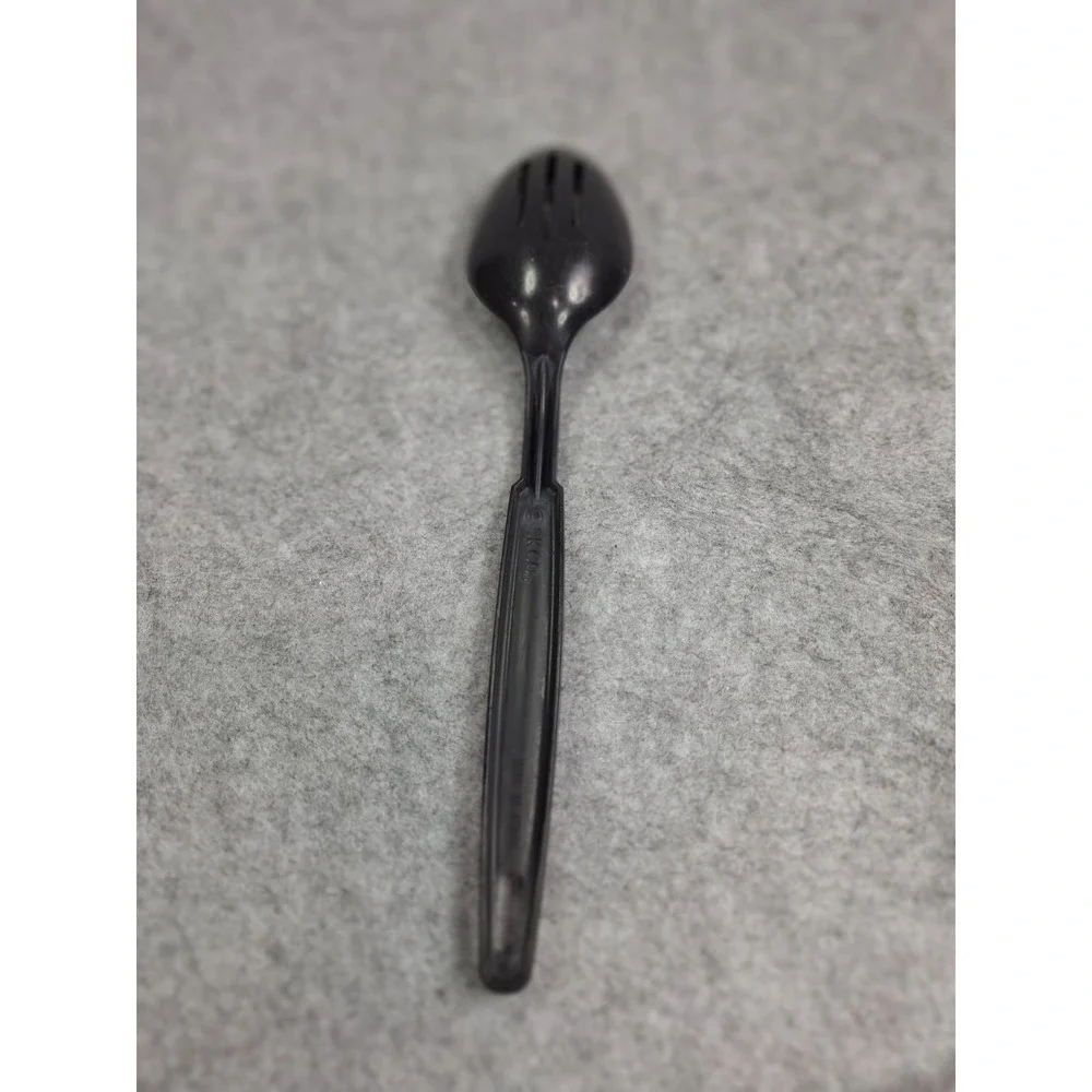 Vintage EKCO Black Slotted Plastic/Nylon Cooking/Serving Spoon Black 11